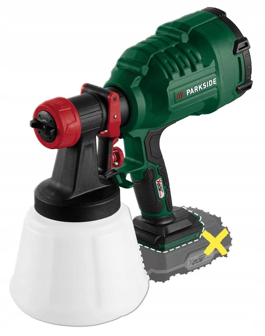 PARKSIDE PFSA 20-LI CORDLESS PAINT GUN 4 PAINT NOZZLES Packaging status original