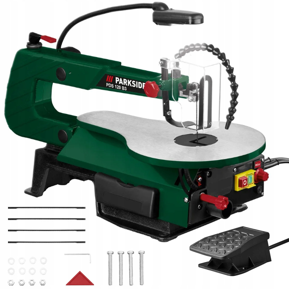 PARKSIDE PRECISION JIGSAW 120W LED + FOOT+4 X SAW BLADES