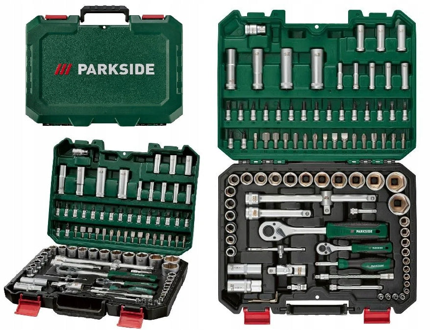 PARKSIDE Socket wrench set socket wrenches ratchet suitcase 94 el