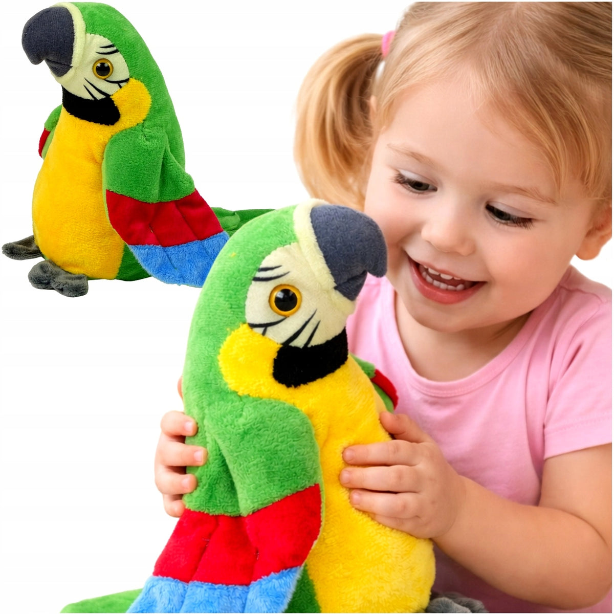 PARROT TALKING REPEATING DANCE SAYS REPEAT PLUSH TOY MOCKINGBIRD