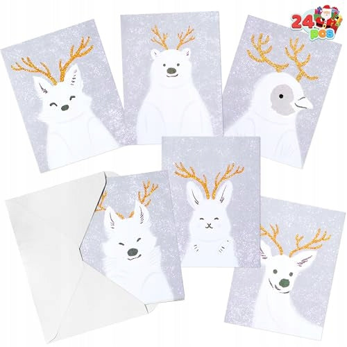 PARTIAL COLLECTION OF CHRISTMAS CARDS IN 6 DIFFERENT CHRISTMAS WHITE Manufacturer code Bez marki