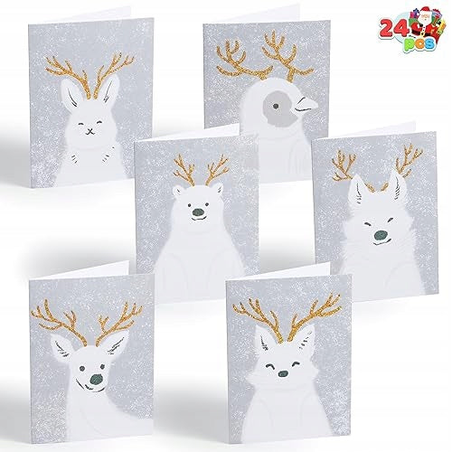 PARTIAL COLLECTION OF CHRISTMAS CARDS IN 6 DIFFERENT CHRISTMAS WHITE