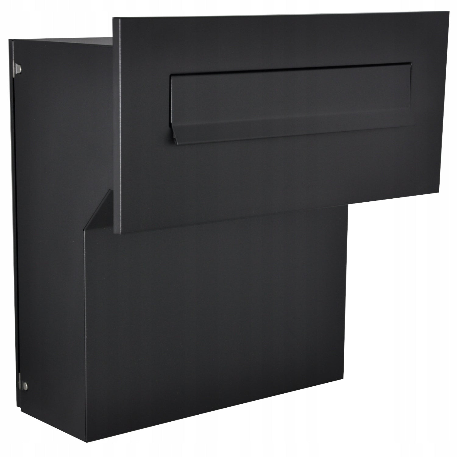 PASS-THROUGH LETTER BOX C4 LARGE, matt black + 3 keys Color black