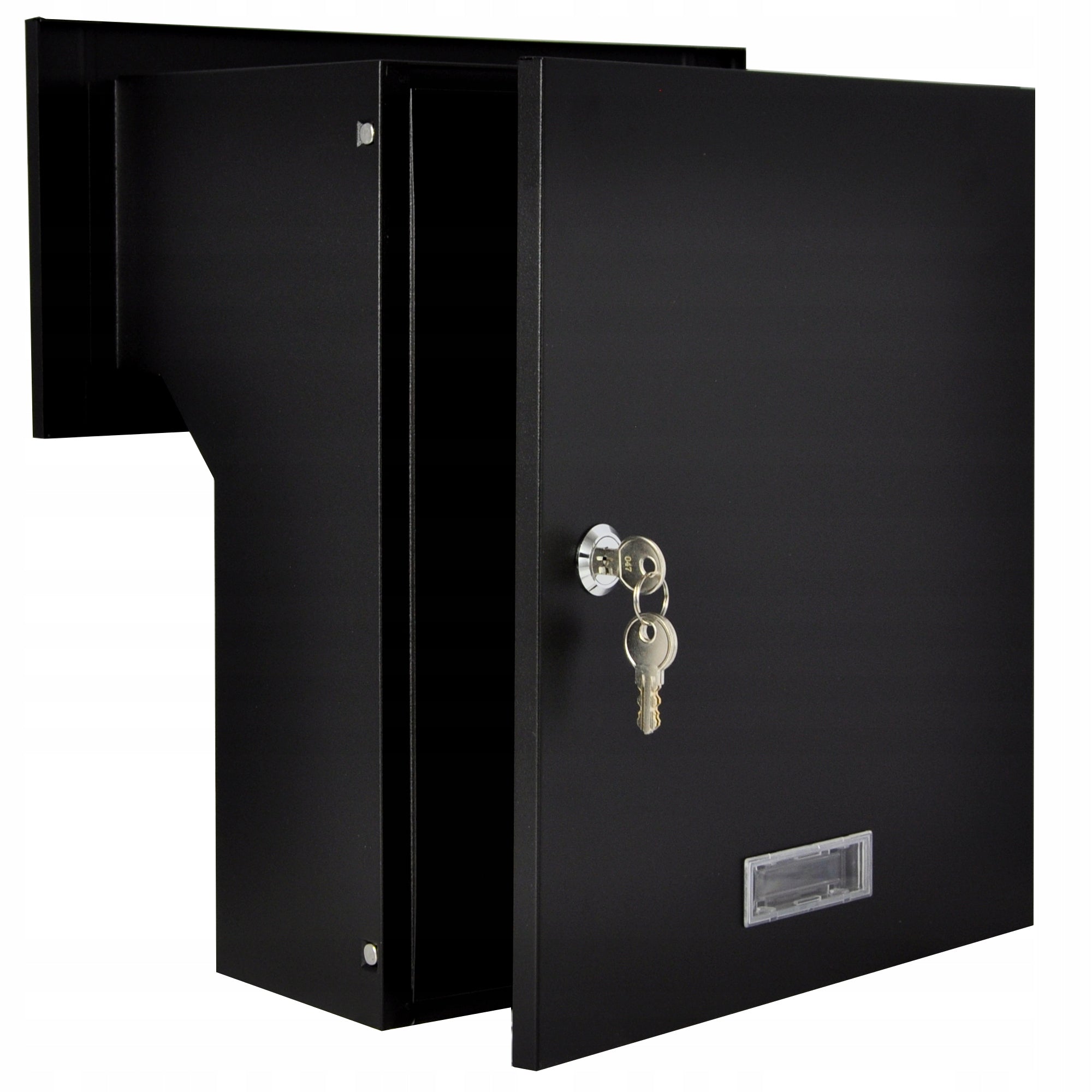 PASS-THROUGH LETTER BOX C4 LARGE, matt black + 3 keys Product weight with unit packaging 3 kg