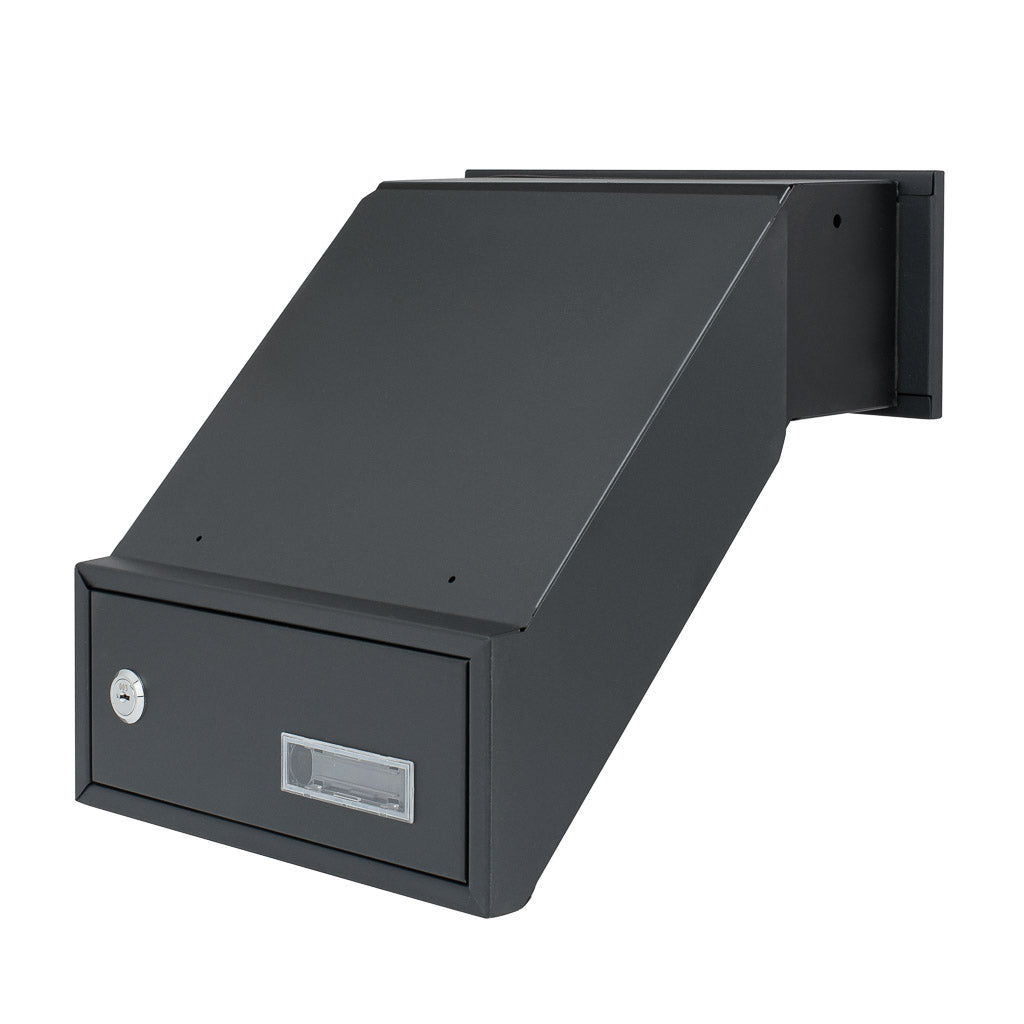 PASS-THROUGH LETTER BOX FOR BUILDING 26-42 cm ADJUSTABLE ANTHRACITE MATTE Box type slot