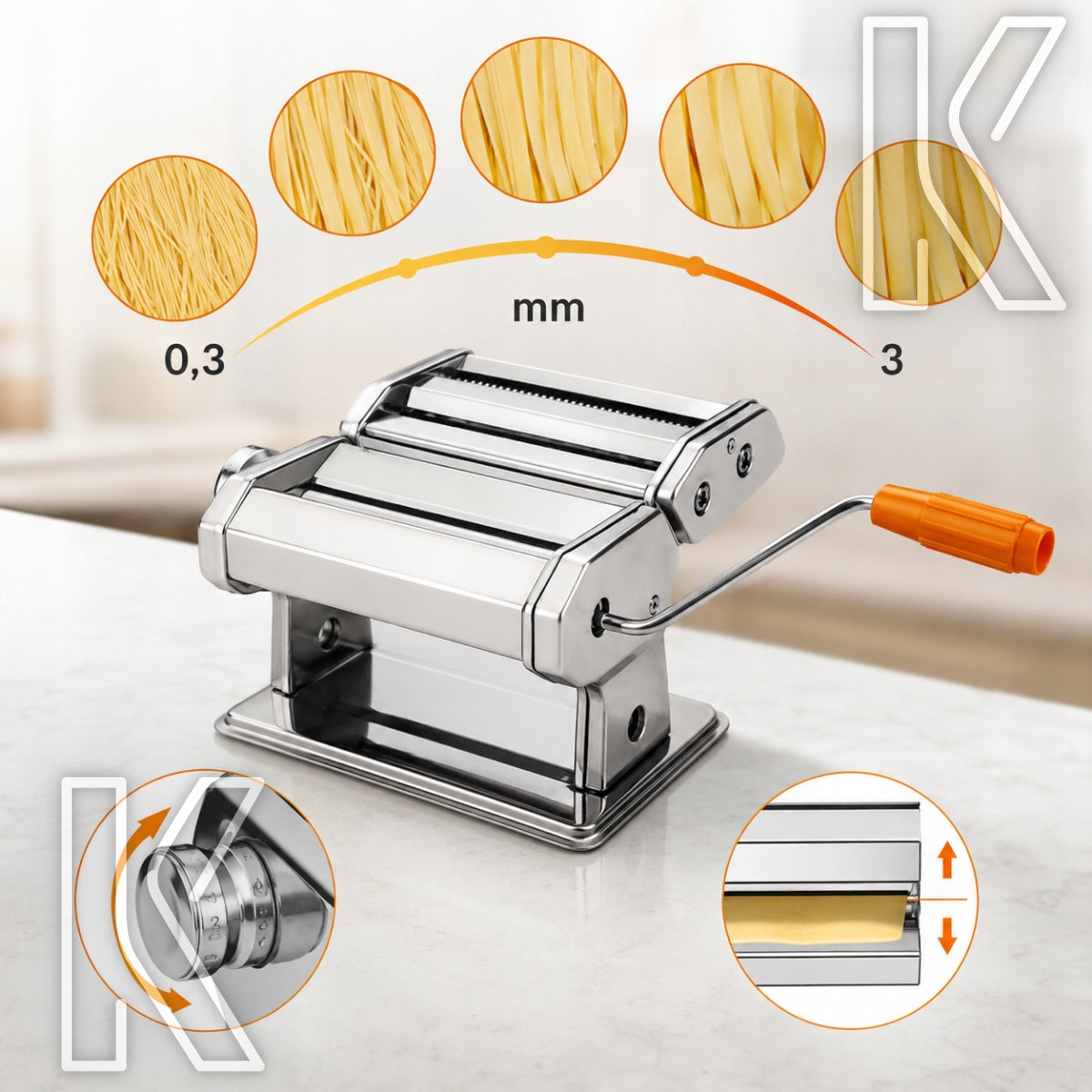 PASTA MACHINE 3IN1 DUMPLING DOUGH ROLLING MACHINE Manufacturer code MASZYNKA RĘCZNA DO MAKARONU KROJENIA