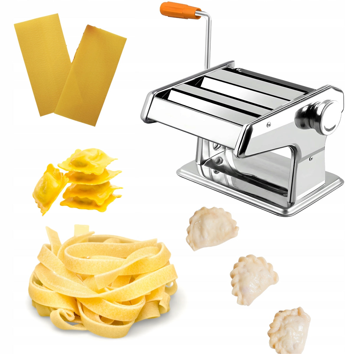 PASTA MACHINE DUMPLING CAKE GRINDING METAL HANDHELD 3in1 Manufacturer code MASZ_01