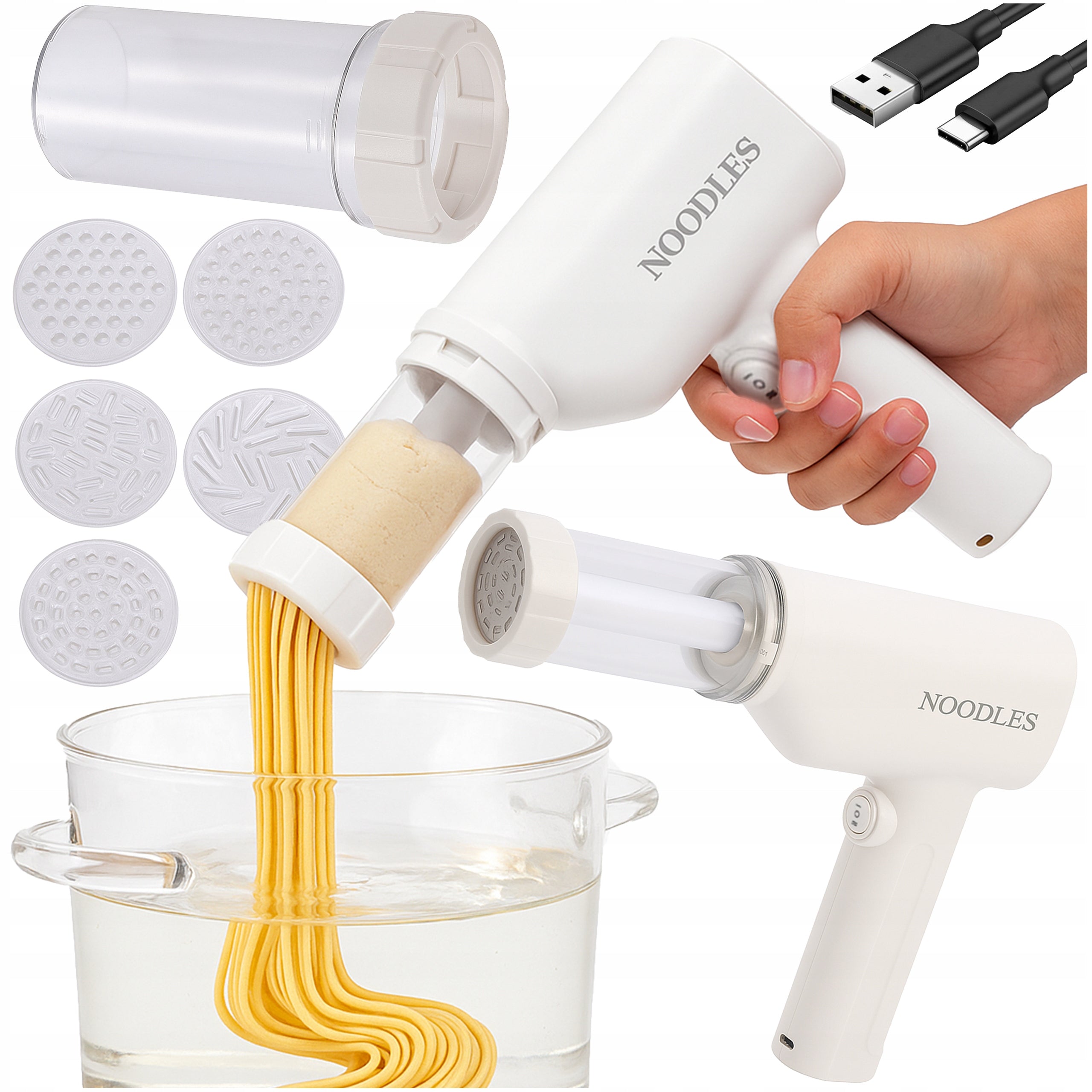 PASTA MAKING MACHINE ELECTRIC AUTOMATIC CORDLESS PISTONS