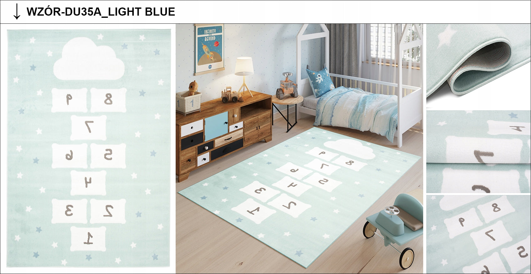 PASTEL CARPET 120x170 COLORFUL DESIGNS FOR CHILDREN Brand Dywany Chemex