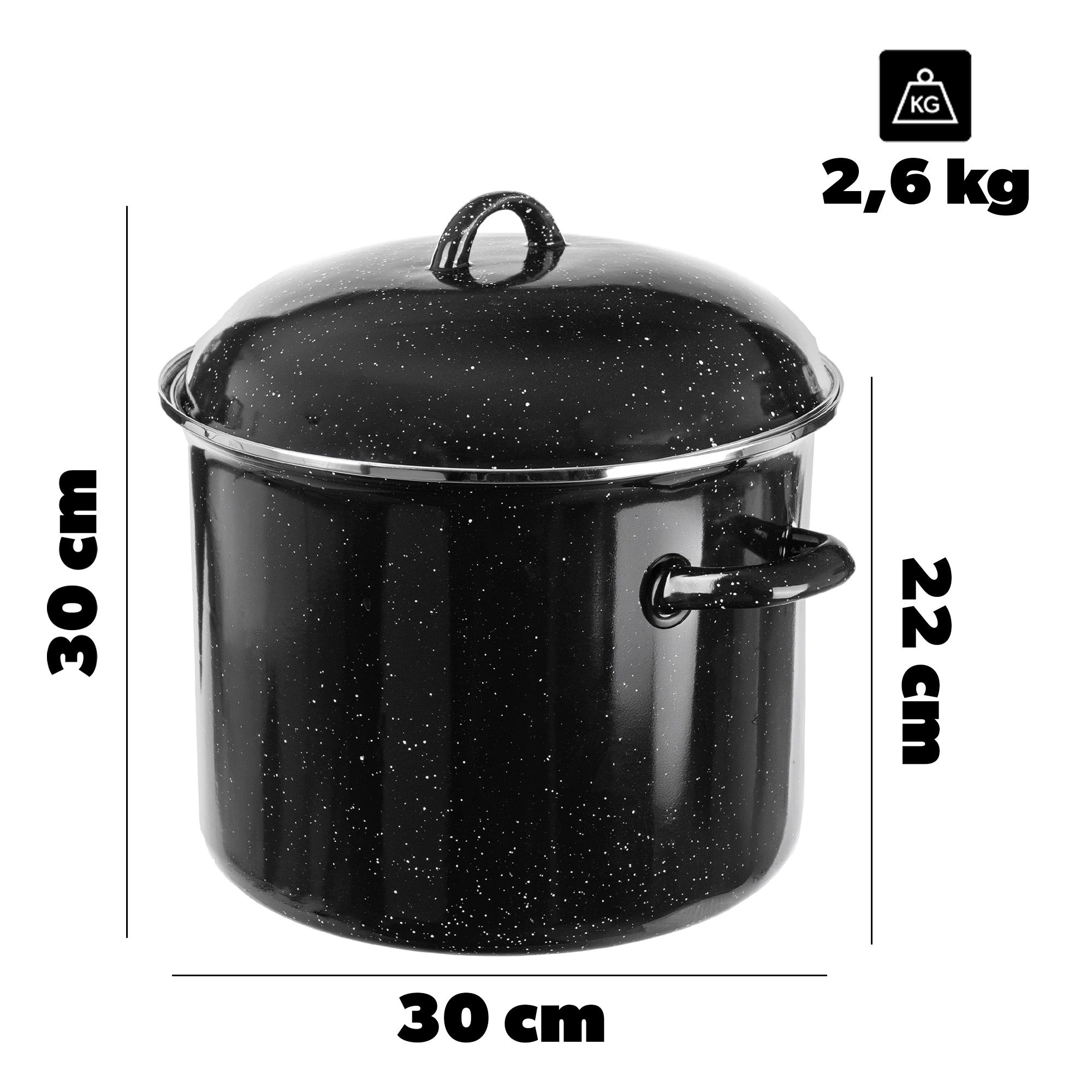 PASTEURIZATION POT 14L ENAMEL JAM FOR VACCINATING JARS OF JAMS Manufacturer code K17935
