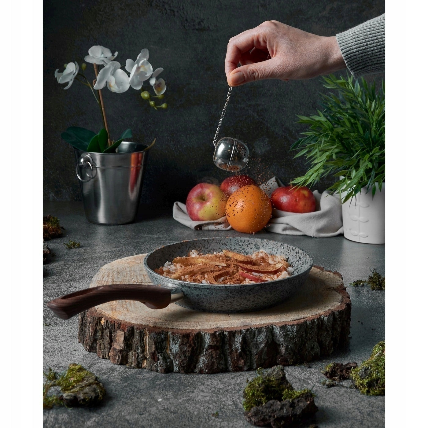 PATELNIA INDUKCJA Gaz GRANITOWA Drewniany UCHWYT Konighoffer Venga 26cm Marka Konighoffer