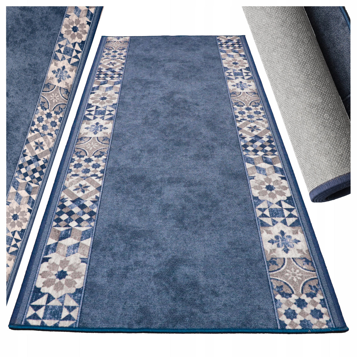PAVEMENT CARPET LOMA BLUE 80X150 CM ANTI-SLIP DURABLE POLYAMIDE Brand Allvo