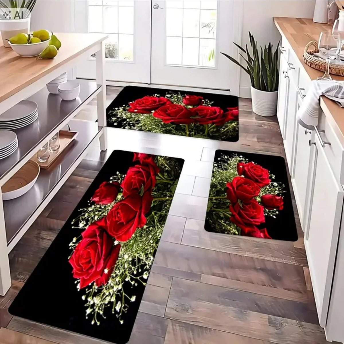 PAVEMENT for kitchen, non-slip ROSES 50x160 Brand no brand