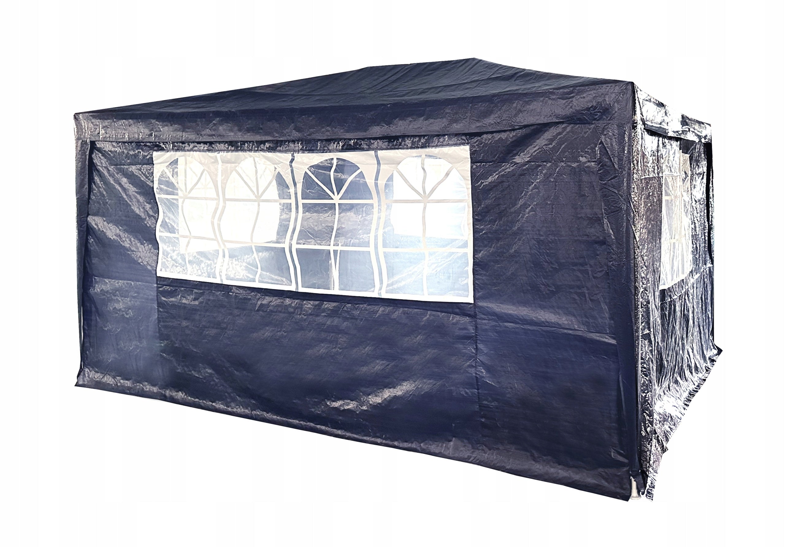 PAVILION GARDEN TENT CATERING 3x4m + 4 WALLS BLUE Width 3 m