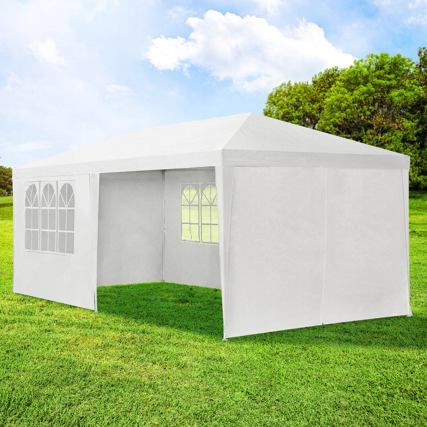 PAVILION GARDEN TENT CATERING 3x6m + 6 WALLS GREEN Type pavilion