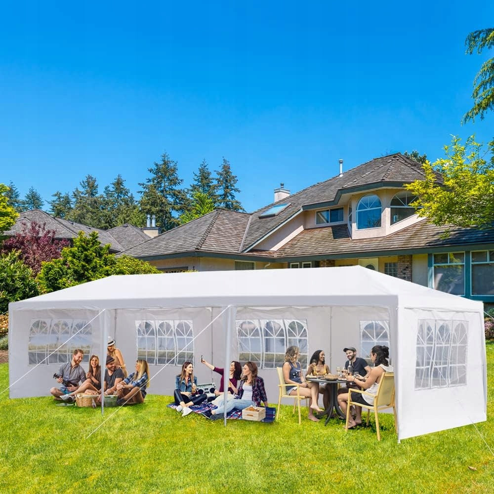 PAVILION GARDEN TENT CATERING 3x9m + 8 WALLS GREEN Type pavilion