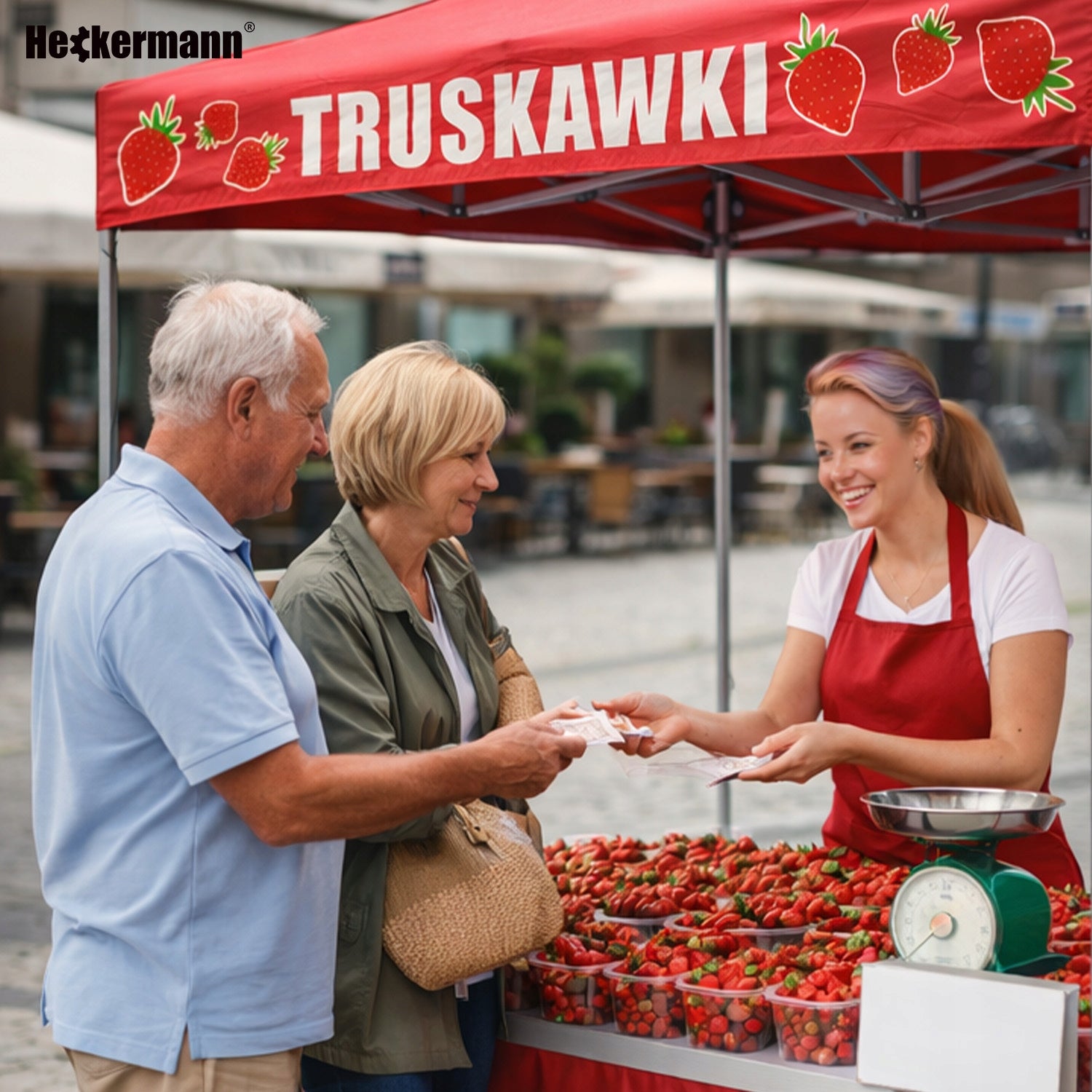 PAVILION GARDEN TENT COMMERCIAL CATERING EXPRESS STRAWBERRY 3x3M Manufacturer Heckermann