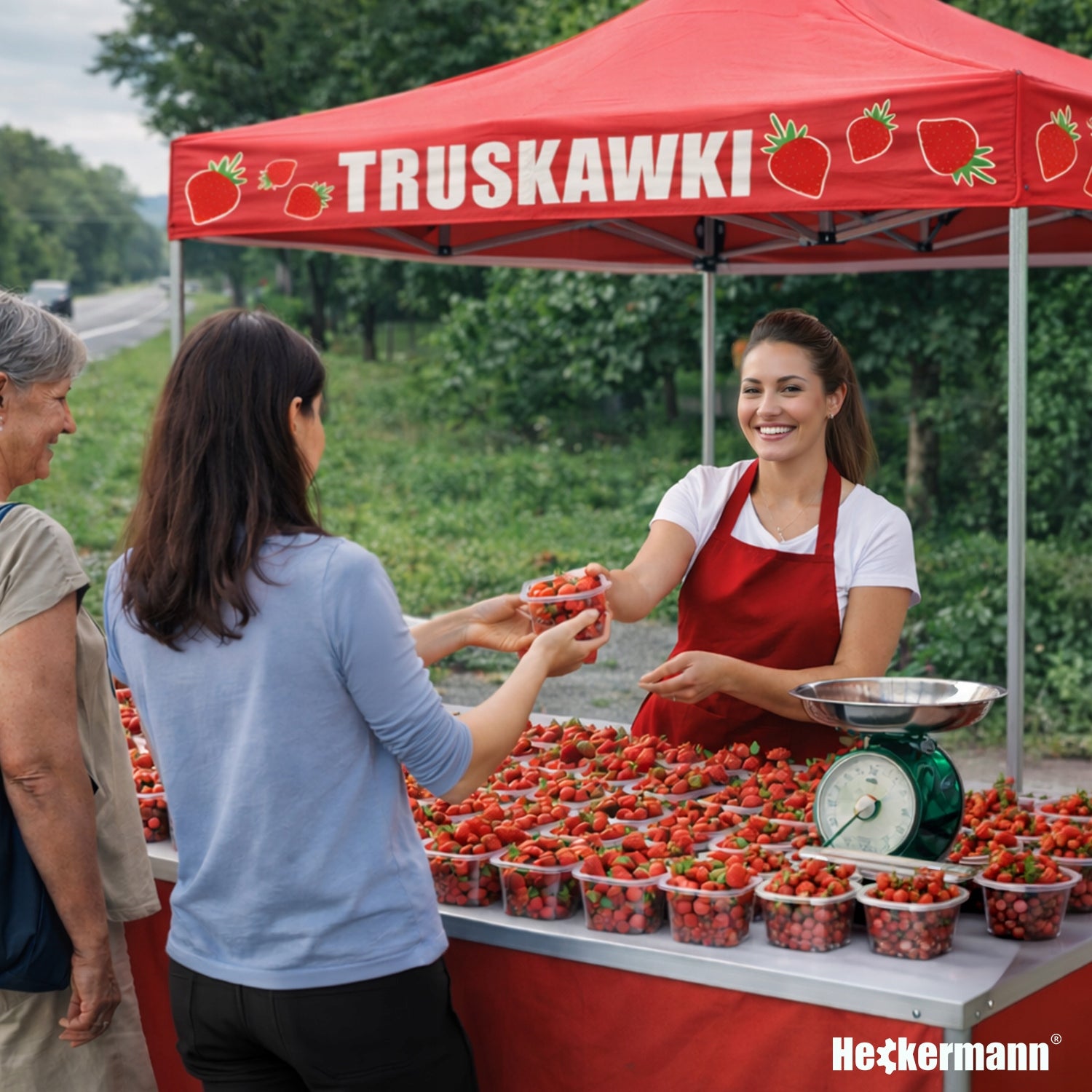 PAVILION GARDEN TENT COMMERCIAL CATERING EXPRESS STRAWBERRY 3x3M Packaging status original