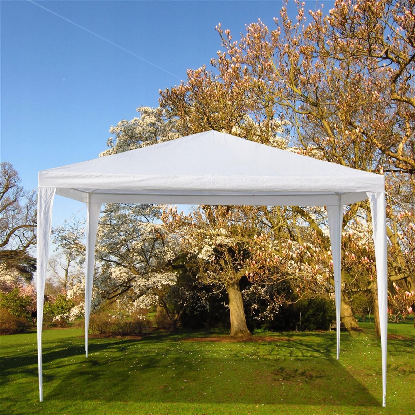 PAVILION GARDEN TRADE TENT 3x3m GREEN WHITE Number of side walls none
