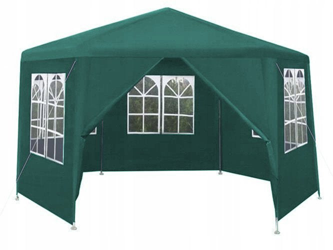 PAVILION GARDEN Tent GAZEBO 4x4 m Green 6 walls HEXAGON 2x2x2 Packaging status original
