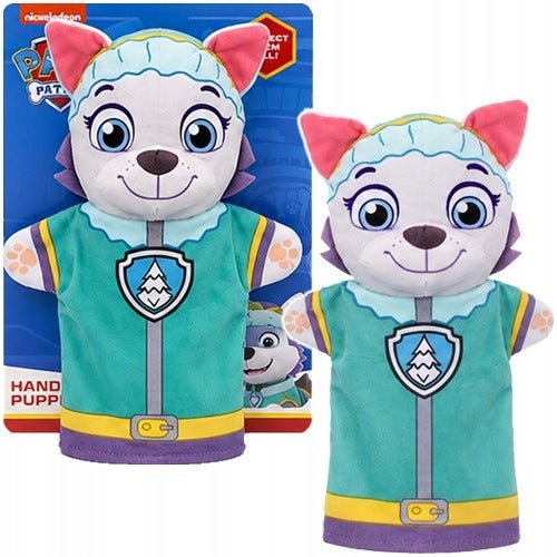 PAW PATROL EVEREST PLUSH TOY DOG CUDDLY HAND PUPPET