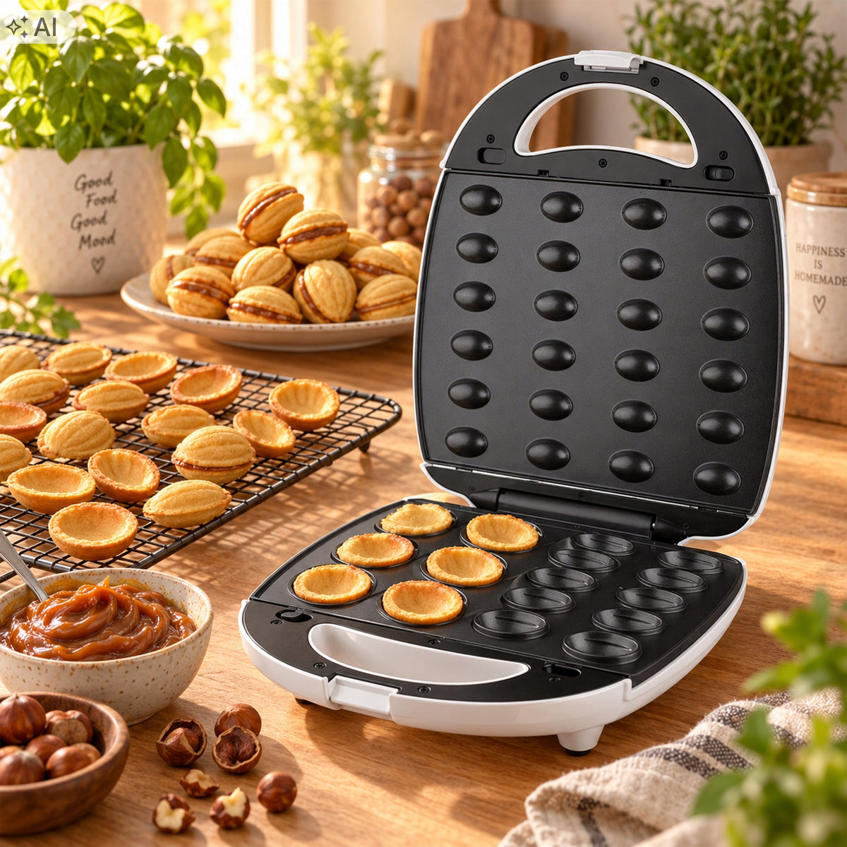 PEANUT TOASTER 24 PIECES COOKIE MAKER MACHINE 1600W Packaging status original