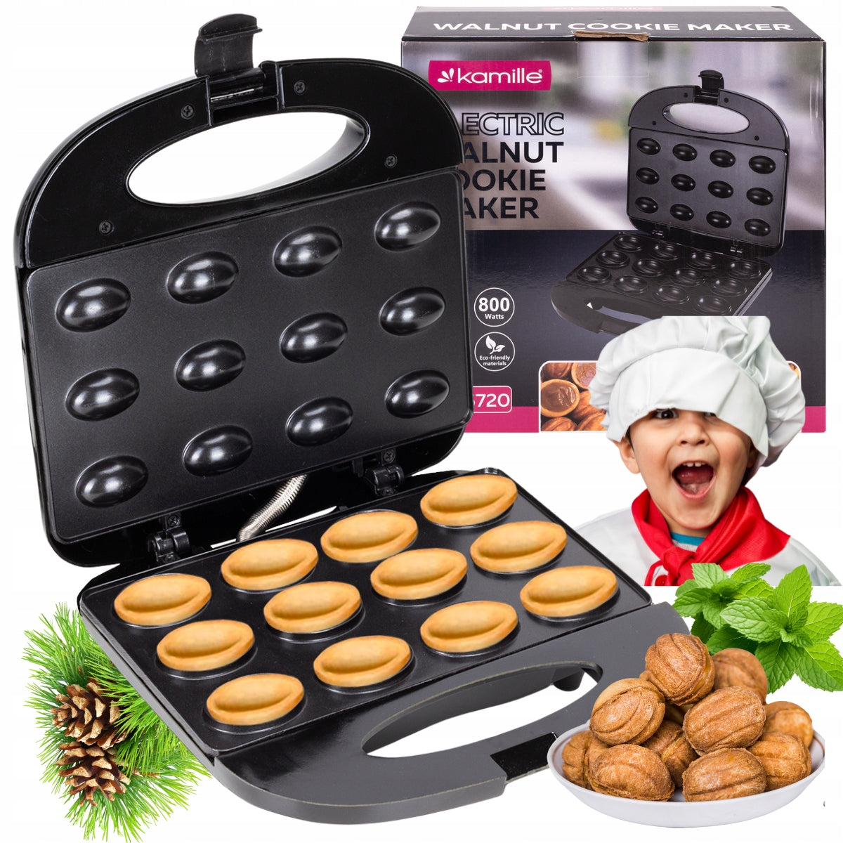 PEANUT TOASTER ELECTRIC COOKIE MOLD 12 PACK KAMILLE