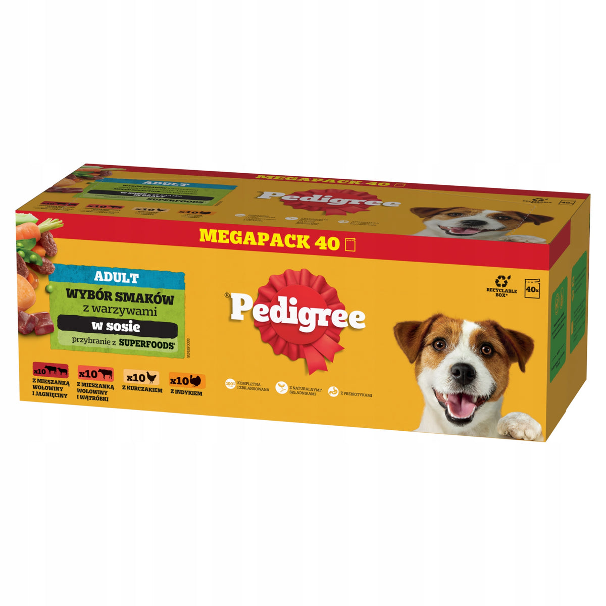 PEDIGREE Choice of Flavours with Vegetables Wet Dog Food in Sauce 40x100 g
