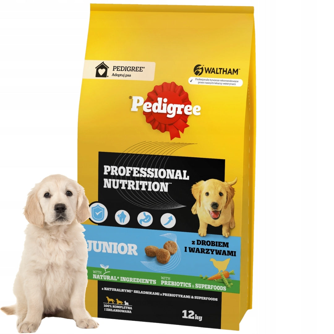 PEDIGREE Junior dry food for puppies with poultry and vegetables 12 kg