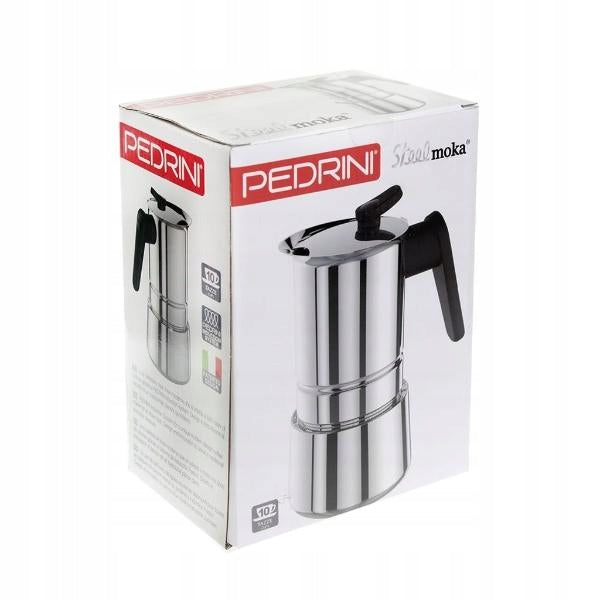 PEDRINI MOKA COFFEE MAKER STEEL 6 cups, silver colour, capacity Brand Pedrini