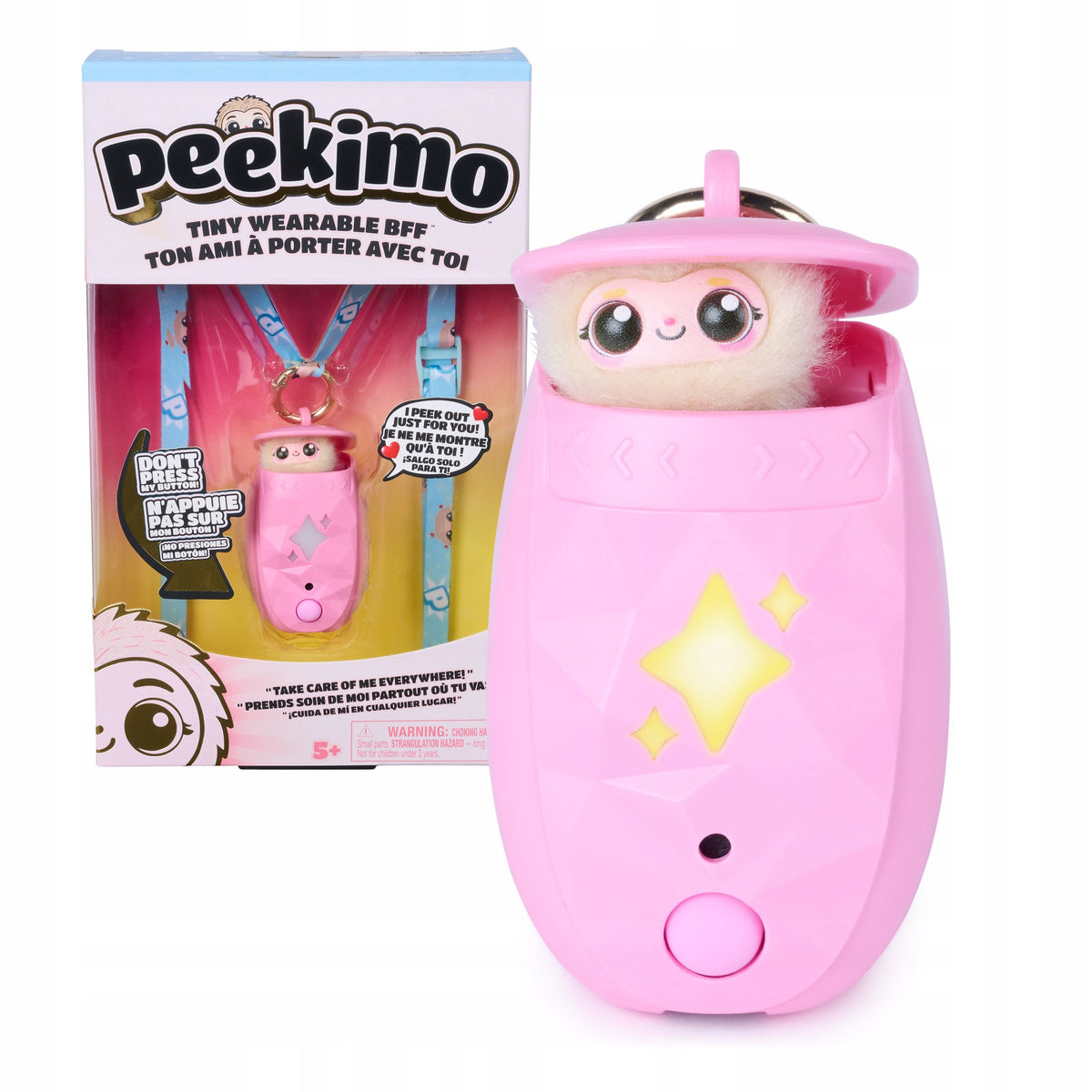 PEEKIMO PET INTERACTIVE PET KEYCHAIN 100+ EFFECTS SOUND AND REACTION