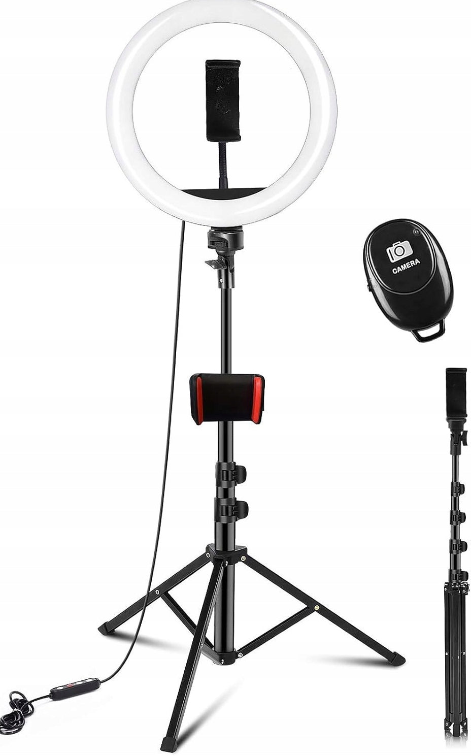 PEHESHE 10'' Selfie Ring Cosmetic Floor Lamp