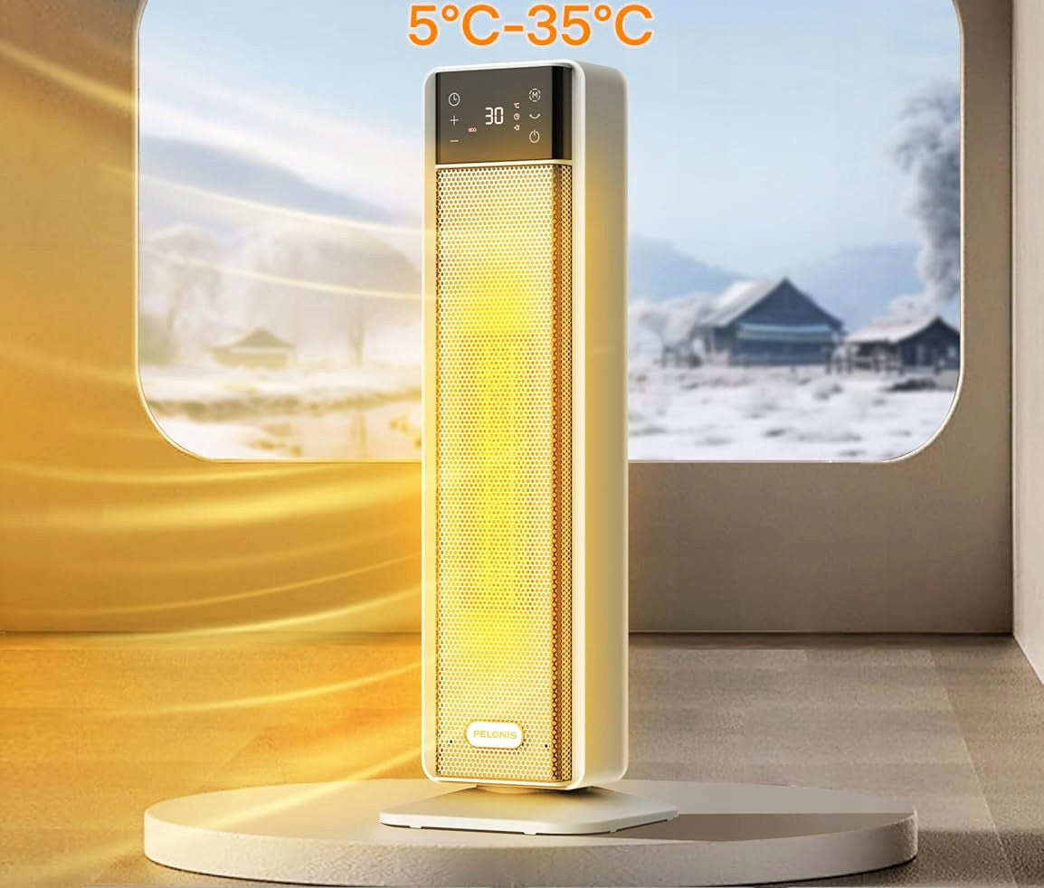 PELONIS FAN ELECTRIC COLUMN HEATER 2000W OSCILLATION 75° Packaging status original