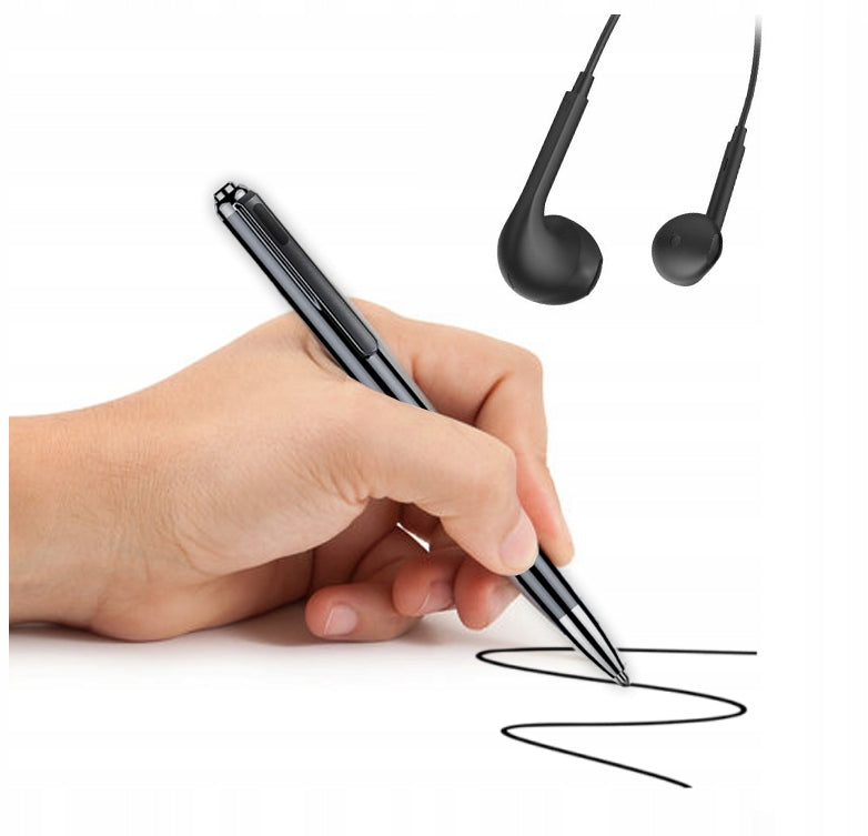 PEN MINI SPY RECORDER EAVESDROPPING 17 HOURS 32GB 2in1 Manufacturer code Długopis dyktafon set v10