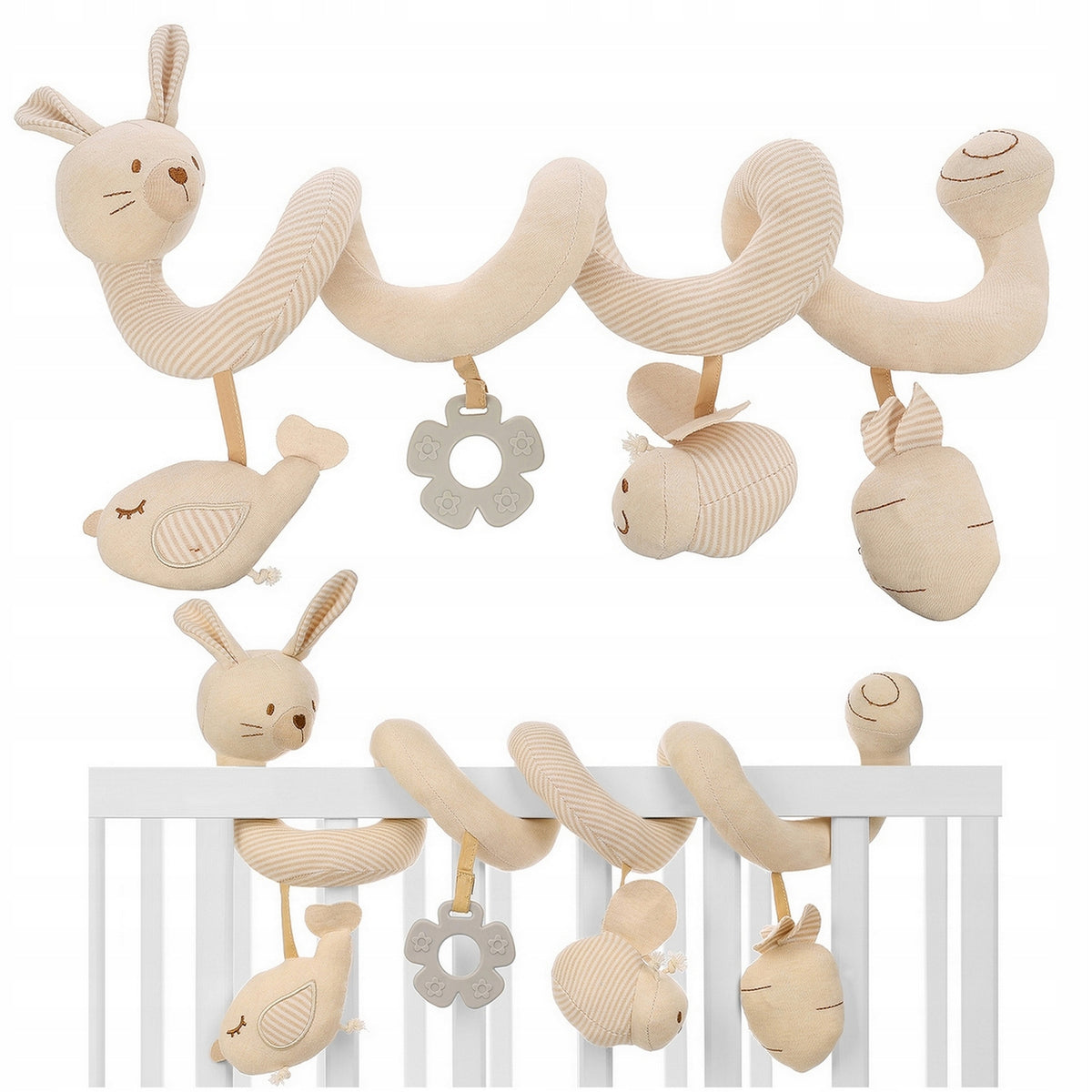 PENDANT Spiral for stroller crib rattle spring pendant infant