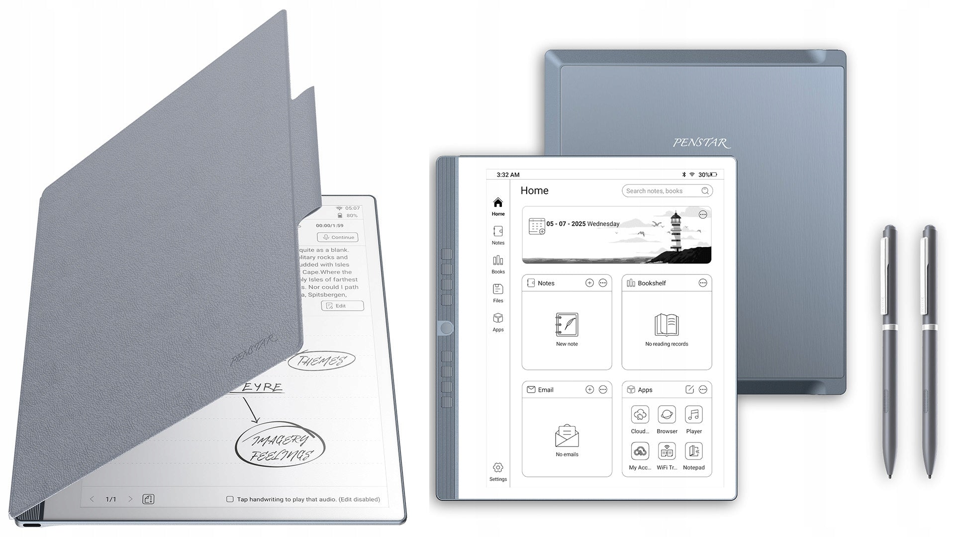 PENSTAR e-notepad eNote 2 NOTEBOOK e-book reader with stylus Brand PENSTAR