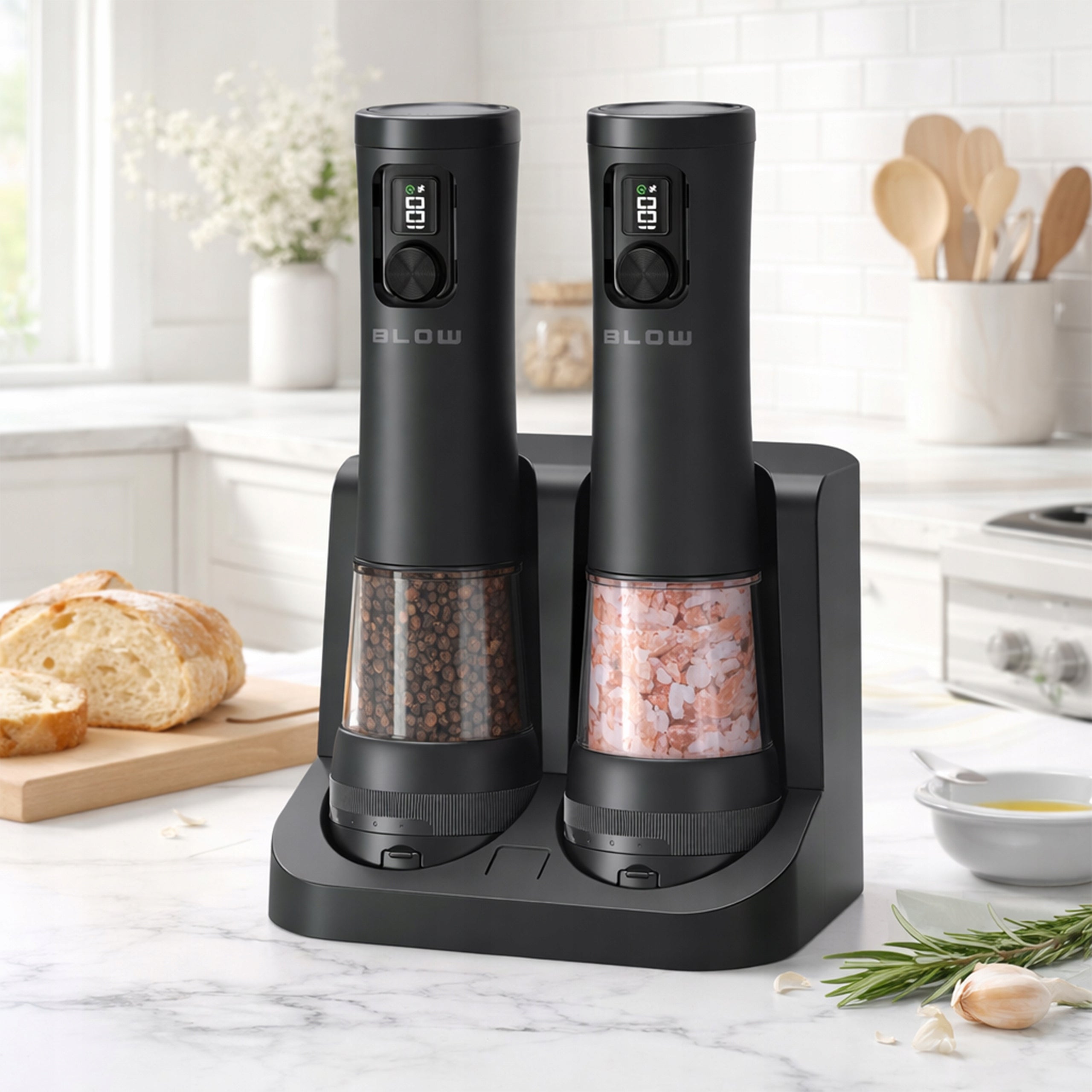 PEPPER AND SALT GRINDER ELECTRIC ADJUSTMENT ELEGANT SET x2 Manufacturer code 44-589#