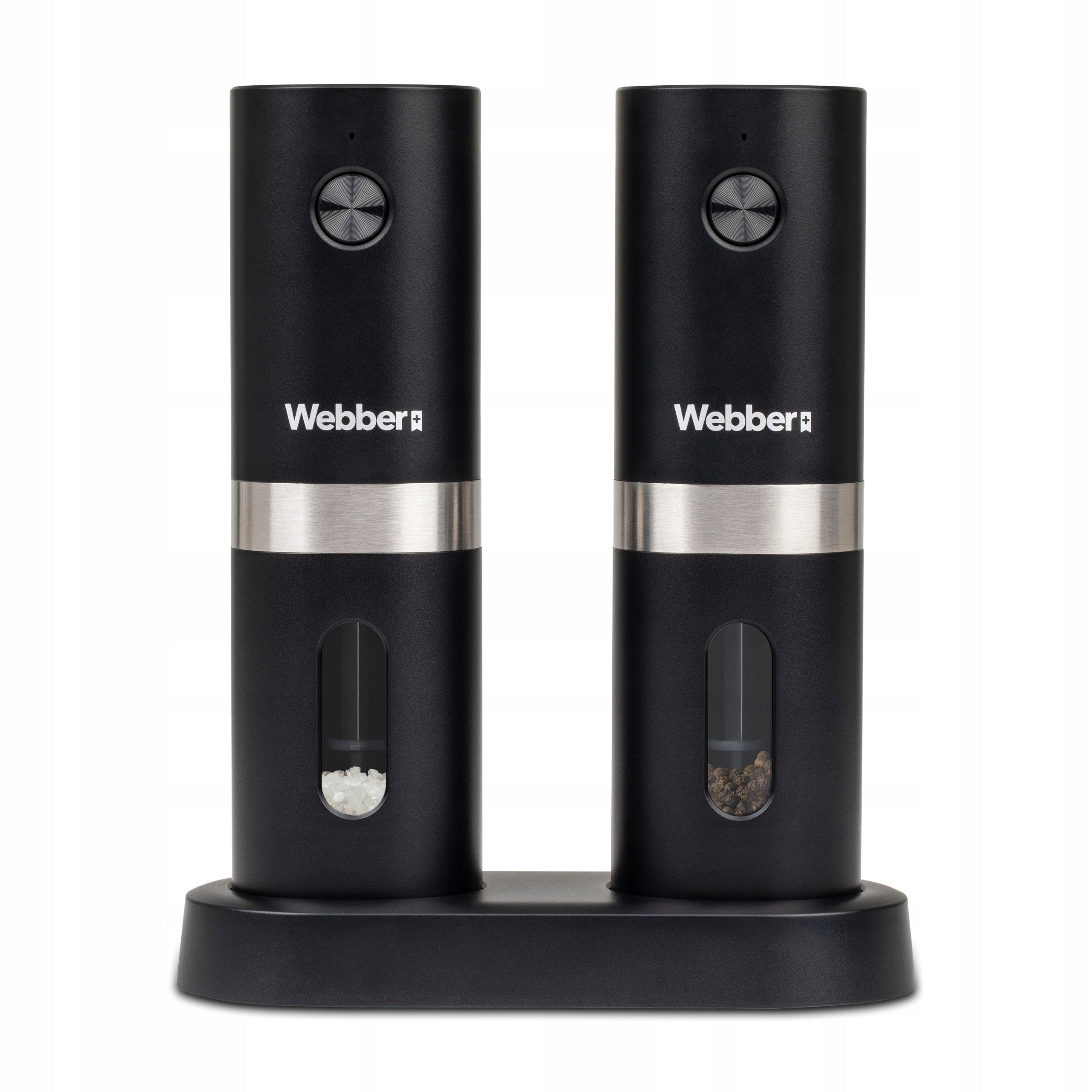 PEPPER AND SALT GRINDER ELECTRIC RECHARGEABLE USB 2 PCS WEBBER PREMIUM Packaging status original