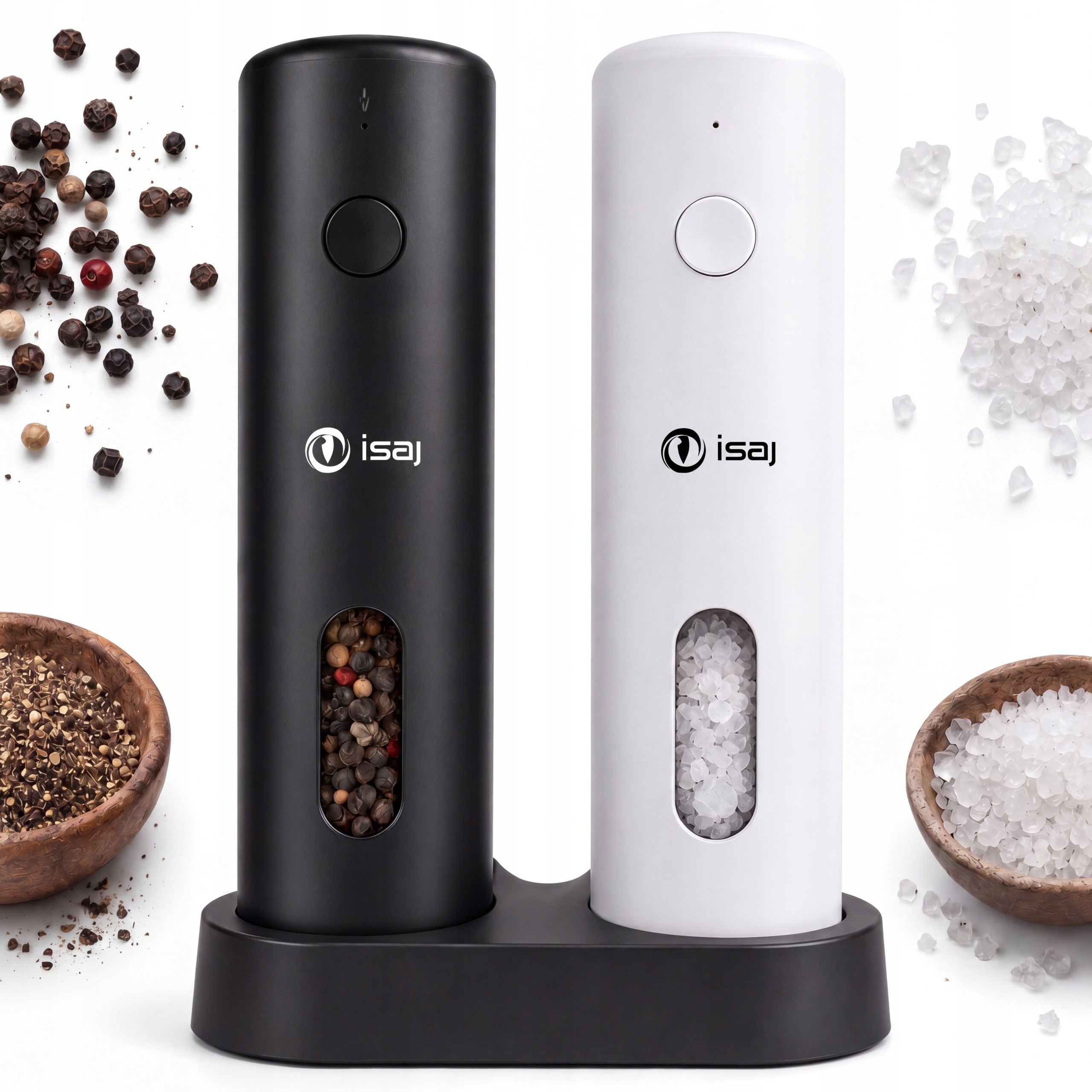 PEPPER AND SALT GRINDER ELECTRIC SPICES x2 USB CERAMIC CHARGING