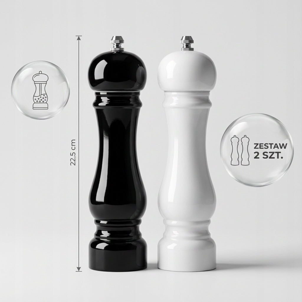 PEPPER AND SALT GRINDER Handheld 2in1 Salt shaker pepper shaker for grinding Packaging status original