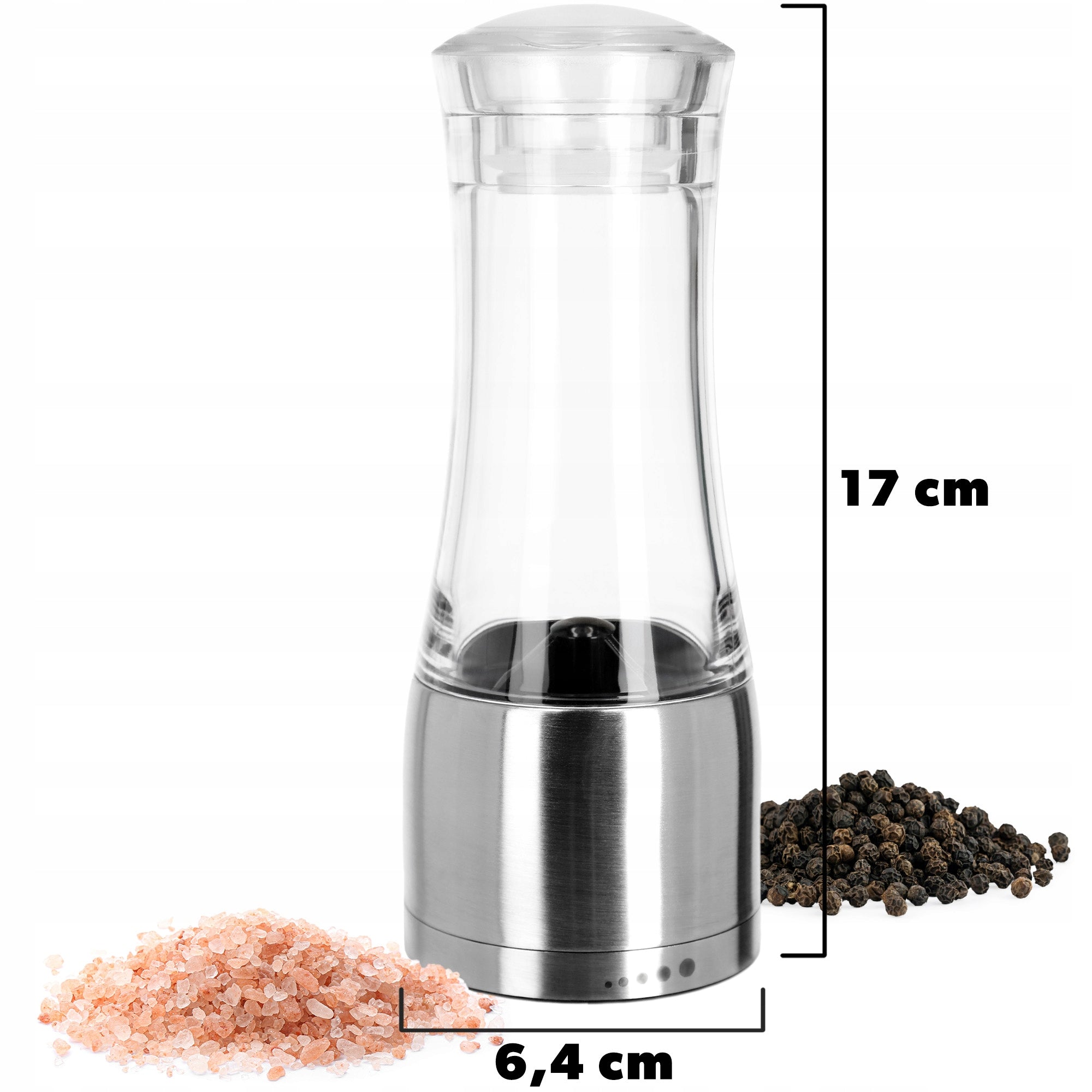 PEPPER AND SALT MILL, MANUAL, KITCHEN SPICES, HERBS, LARGE, ADJUSTABLE Brand Kadax