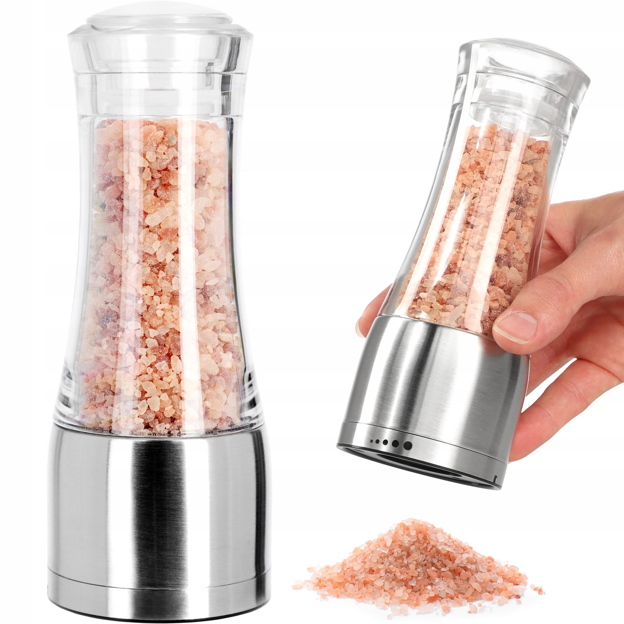PEPPER AND SALT MILL, MANUAL, KITCHEN SPICES, HERBS, LARGE, ADJUSTABLE