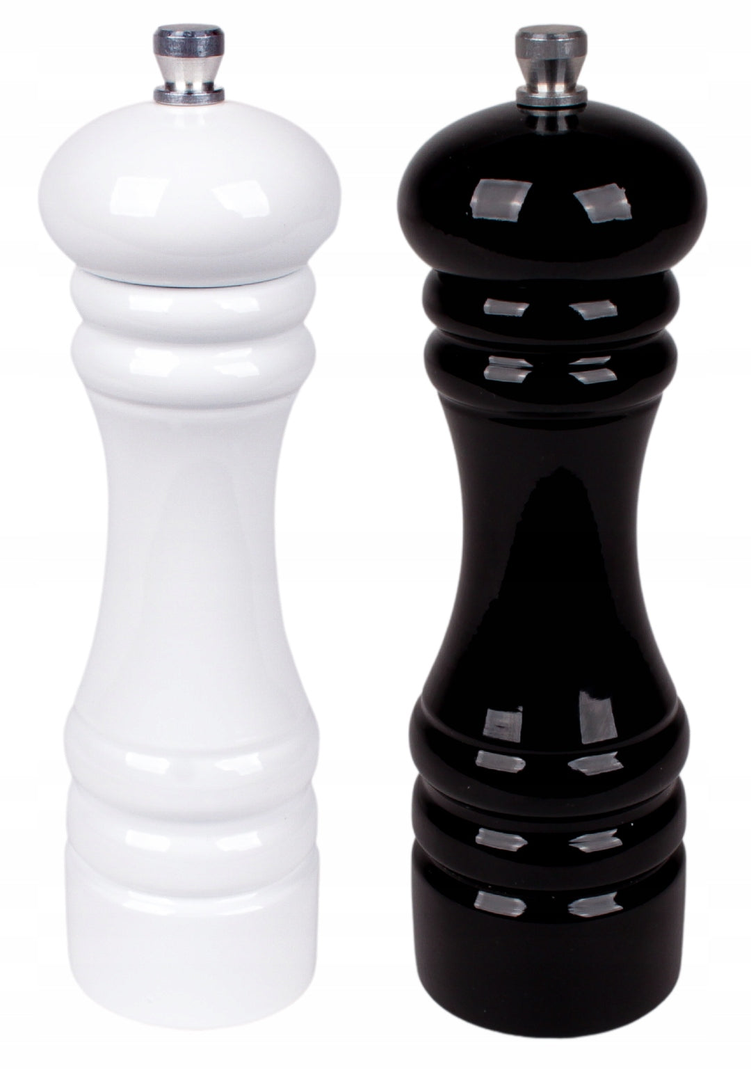 PEPPER AND SPICE SALT GRINDERS WOODEN HANDHELD SET OF 2