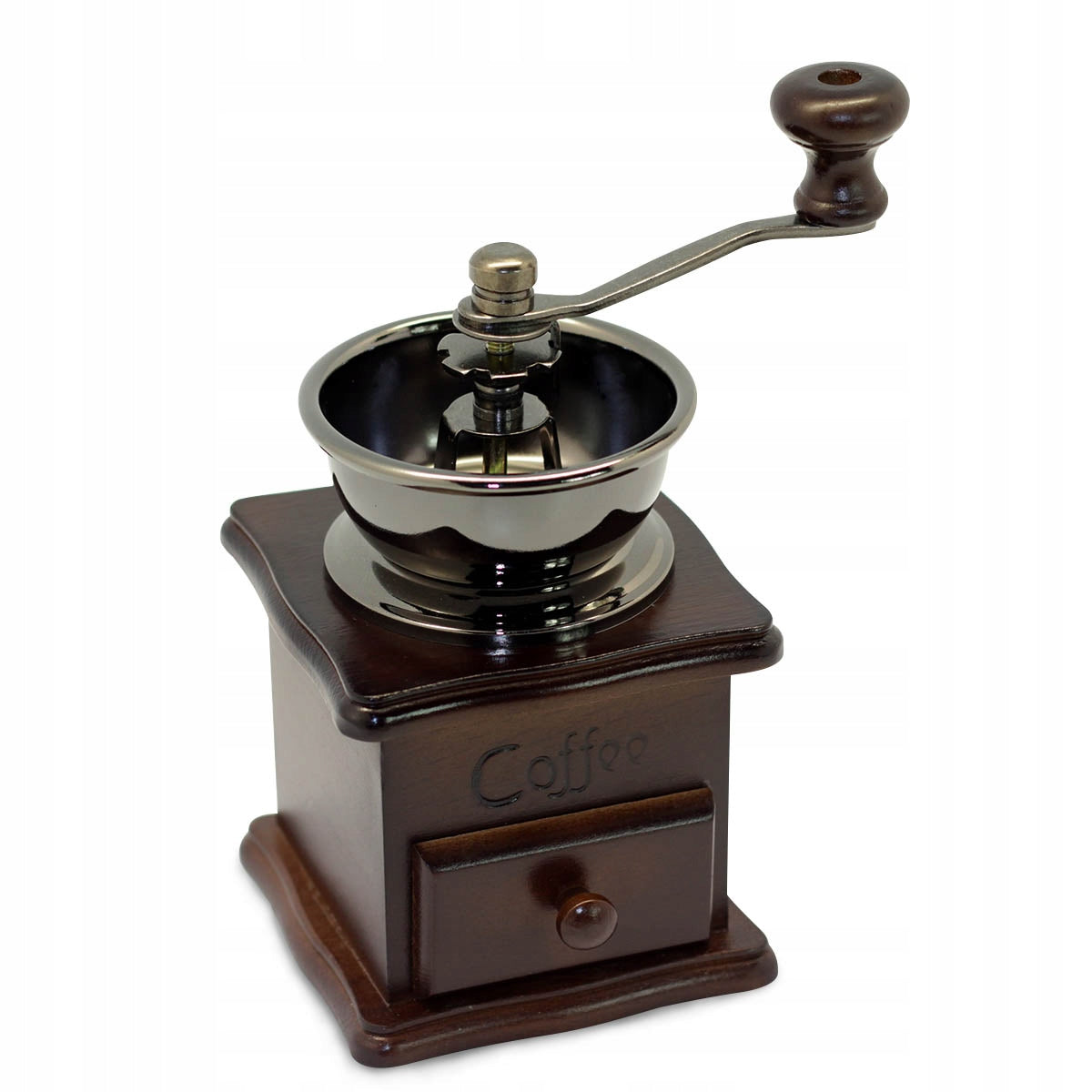 PEPPER COFFEE GRINDER WOODEN HANDHELD TRADITIONAL MORTAR STRONG
