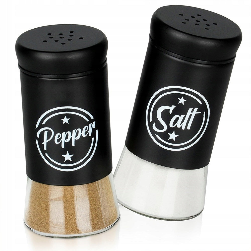 PEPPER SALT SET salt shaker pepper shaker glass seasoning container Packaging status original