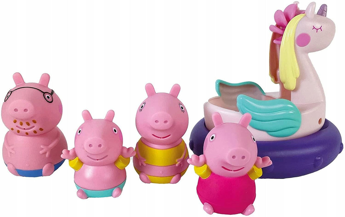 PEPPY PIG BATH SET TOMY TOOMIES UNICORN PIG PEPPA 18M+
