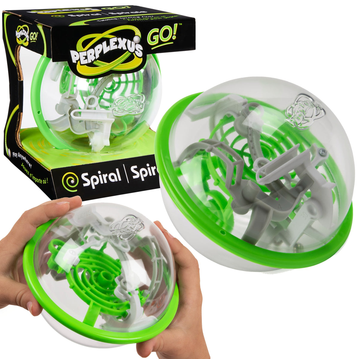 PERPLEXUS GO! 3D BALL MAZE ARCADE GAME SPIRAL GREEN 6+