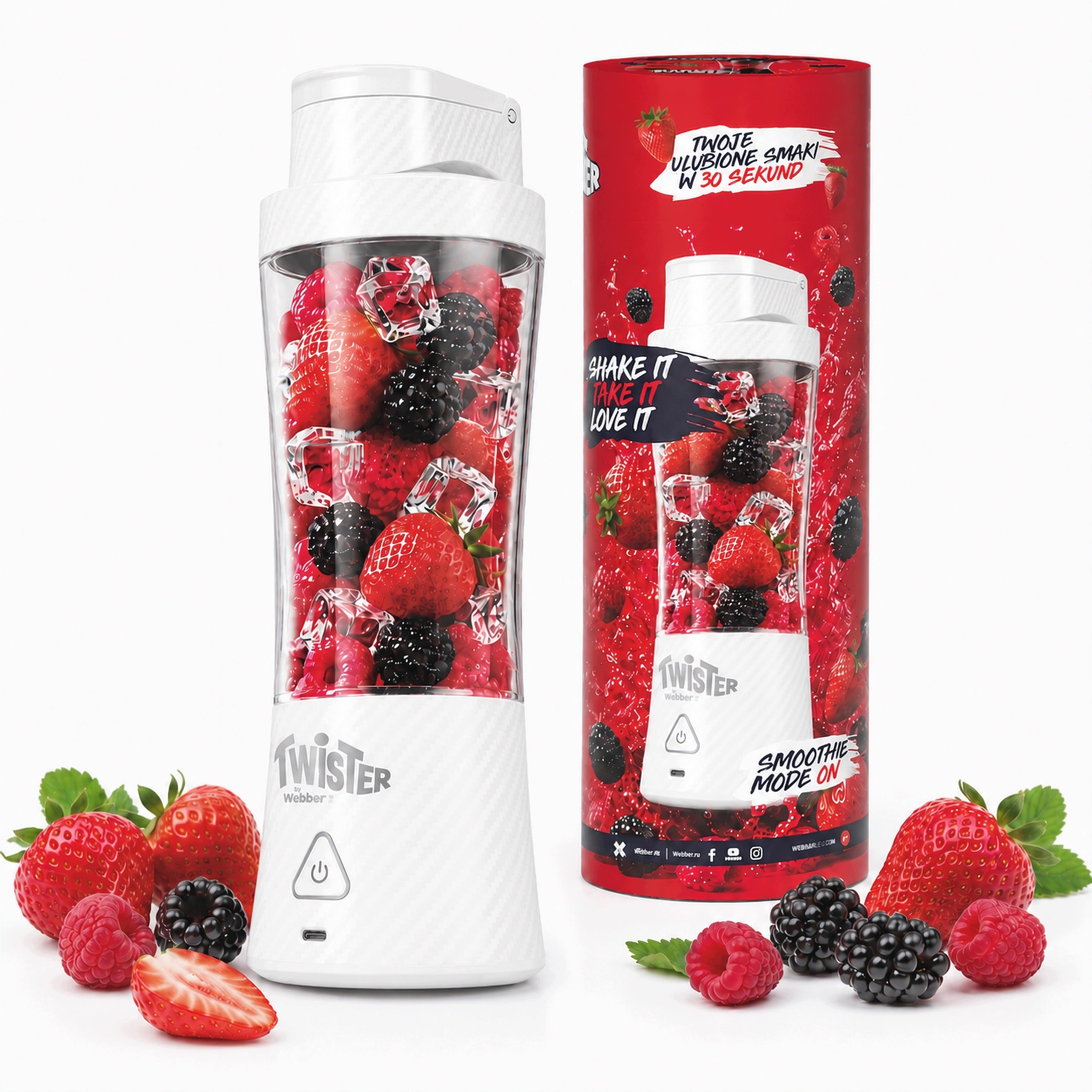 PERSONAL BLENDER WIRELESS PORTABLE WEBBER TWISTER 370W 700ML USB-C