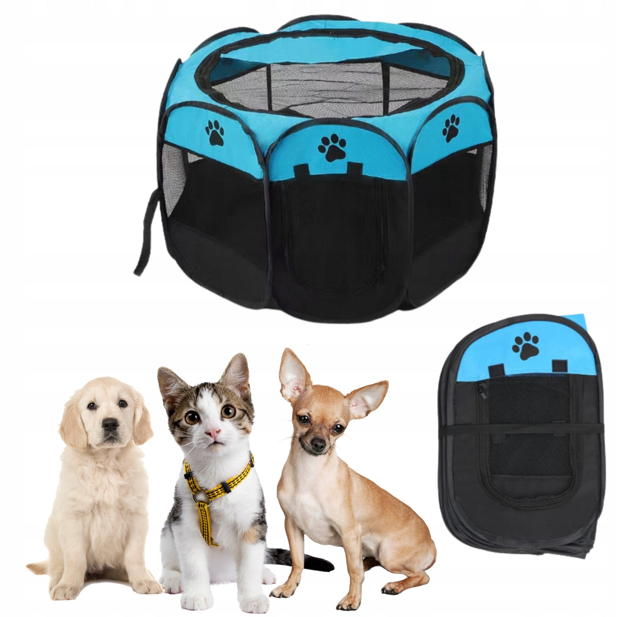 PET PLAYPEN FOR CAT DOG CORRAL FOLDING PORTABLE BED