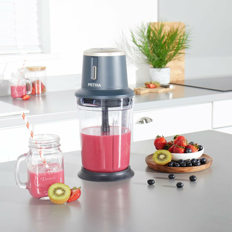 PETRA 071769 200 CUP BLENDER IN SILVER/GREY Functions mixing crushing